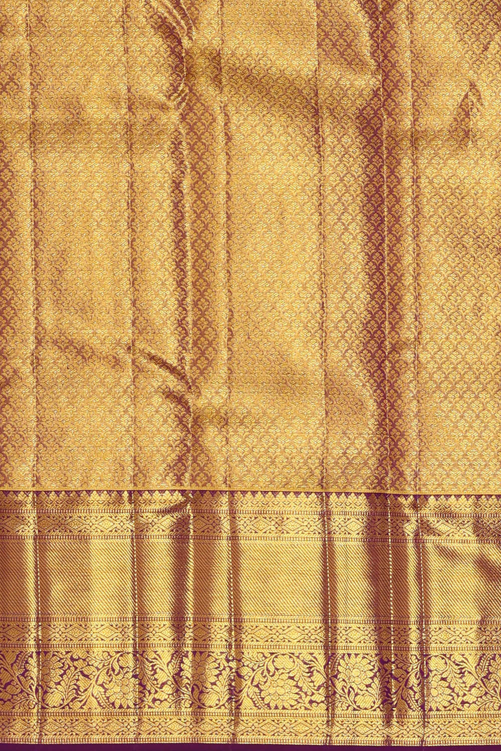 Image of Kanchipattu Greenish Yellow Tissue Brocade Saree